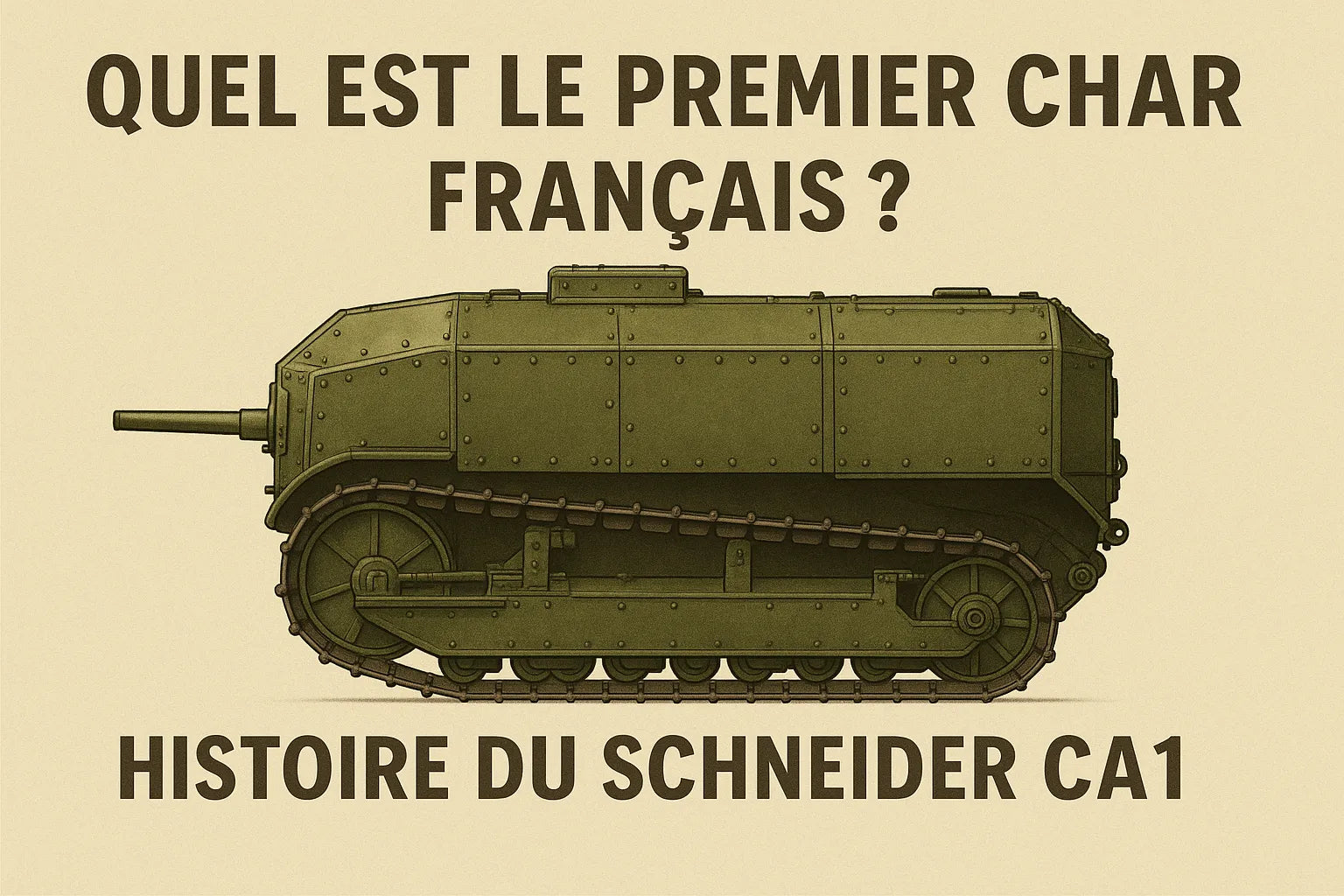 Quel est le Premier Char Français ? Histoire du Schneider CA1