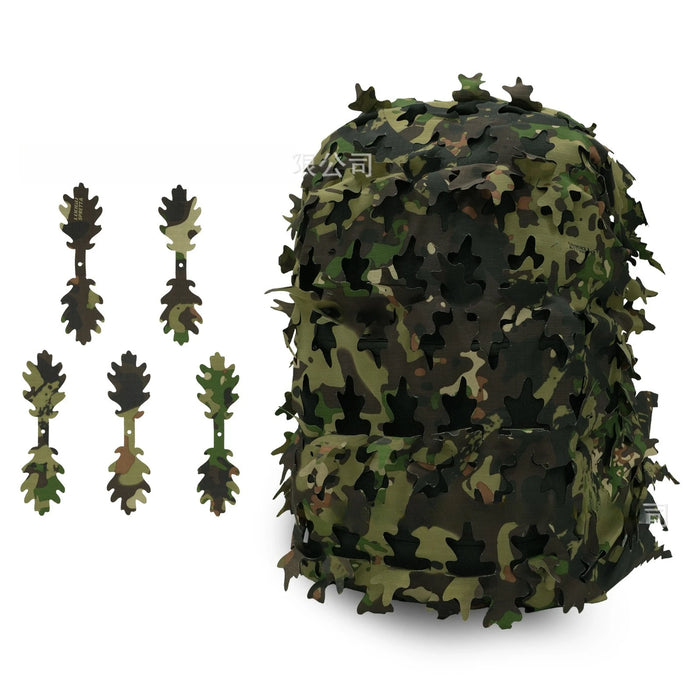 Housse camouflage sac à dos 3D feuilles – Couvre sac tactique 60L/80L ultra léger