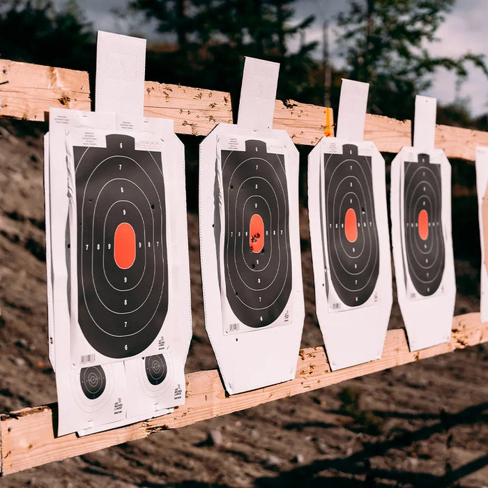 Cible de tir militaire lot de 100 à 25 mètres tout-temps 35 x 40 cm noir