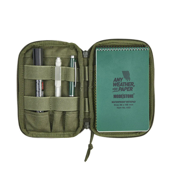 Pochette tactique pour carnet tout-temps 96 x 148 cm vert olive rangement