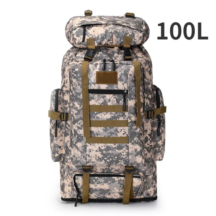 Sac de Haute Montagne & Expédition 100 L – (Camouflage gris)