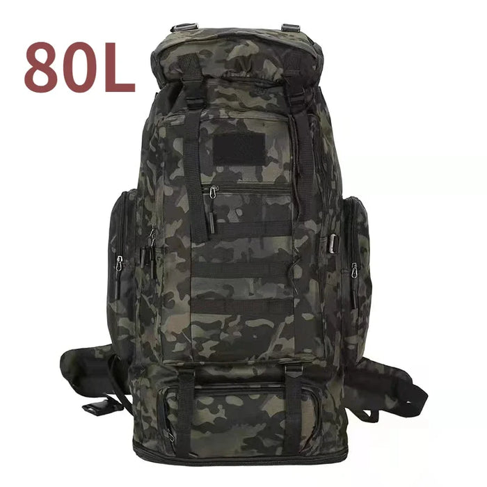 Sac de Haute Montagne & Expédition 80L – (Camouflage Noir)