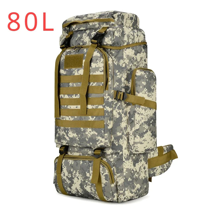 Sac de Haute Montagne & Expédition 80L – (Camouflage gris)