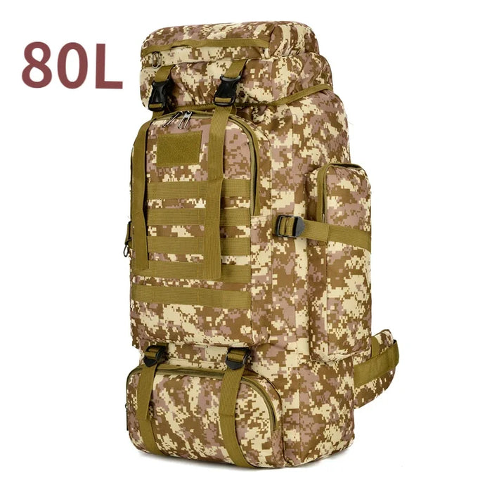 Sac de Haute Montagne & Expédition 80L – (Camouflage marron)