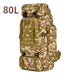 Sac de Haute Montagne & Expédition 80L – (Camouflage marron)