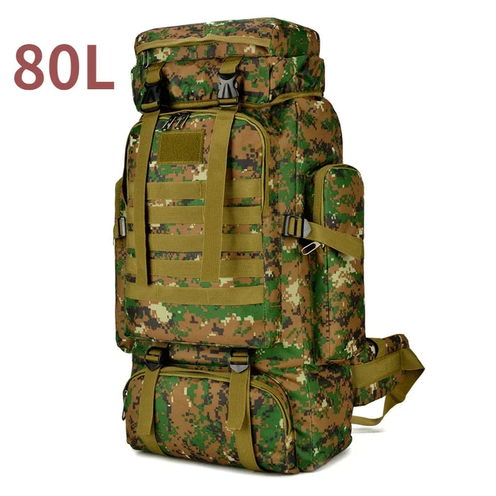 Sac de Haute Montagne & Expédition 80L – (Camouflage vert)