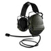 Casque anti-bruit Suprême T2 vert olive serre-tête cuir noir avec micro