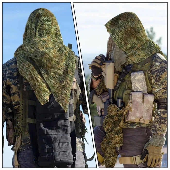 Écharpe camouflage filet tactique sniper look final