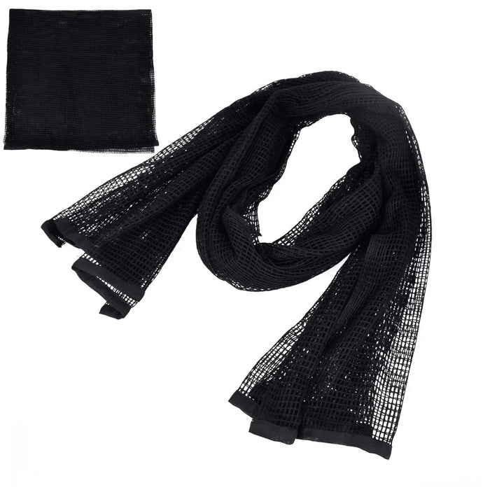 Écharpe camouflage filet tactique sniper noir