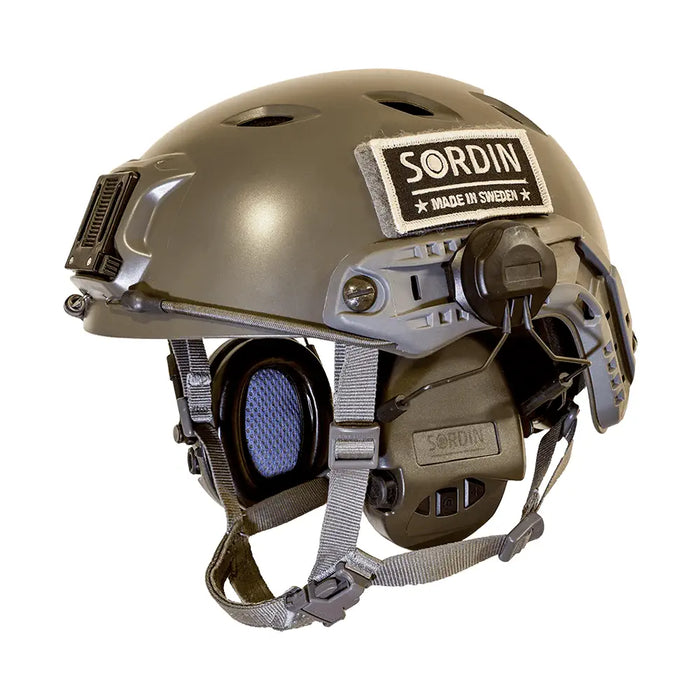 Système de fixation sur casque tactique pour casque anti-bruit Suprême Pro-X SLIM et SFA de la marque SORDIN