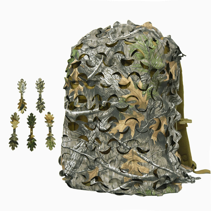 Housse camouflage sac à dos 3D feuilles camouflage 2