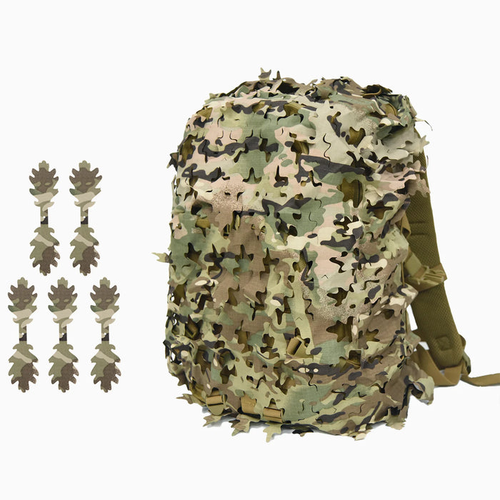 Housse camouflage sac à dos 3D feuilles camouflage 7