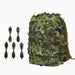 Housse camouflage sac à dos 3D feuilles Vert