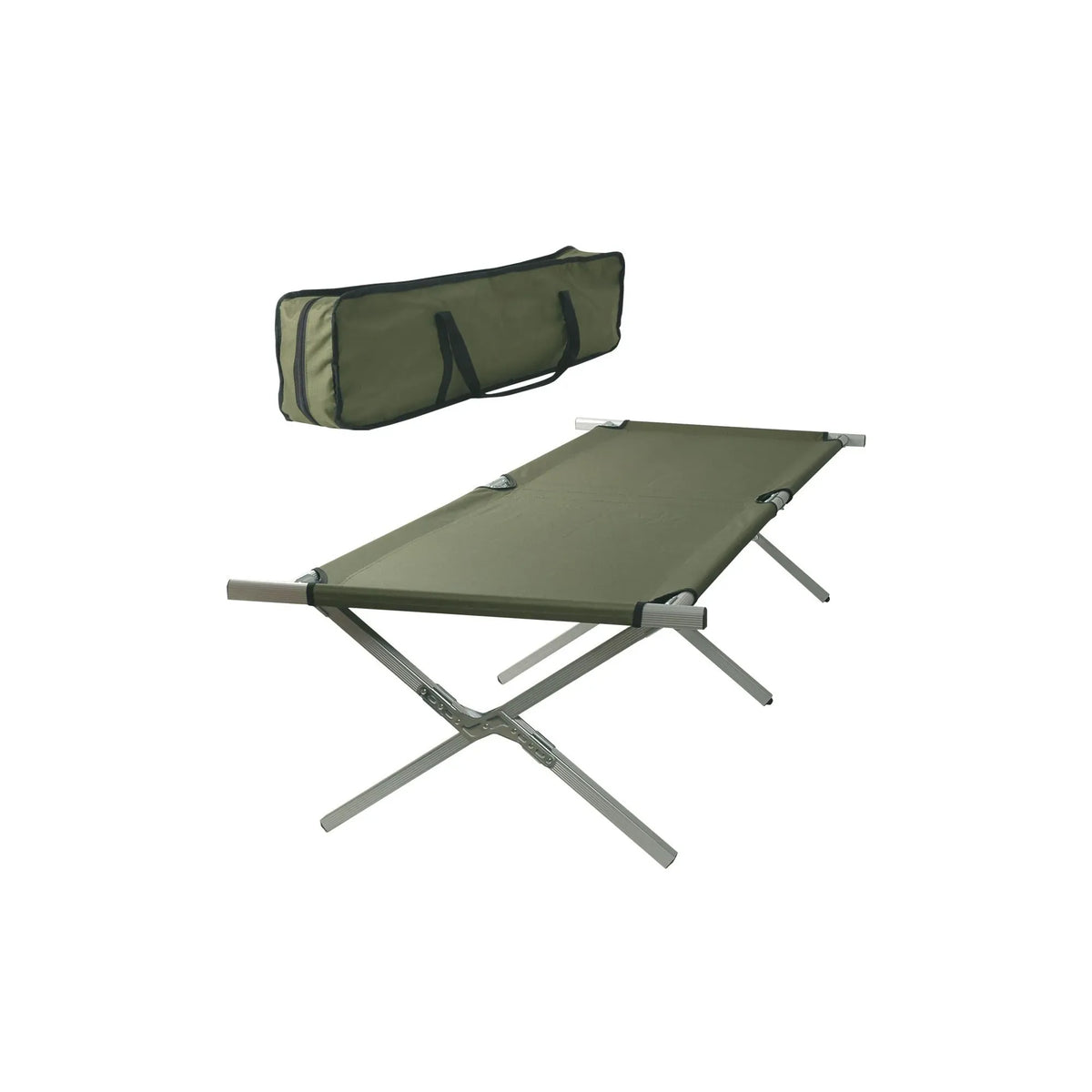 Table de jardin en aluminium vert olive