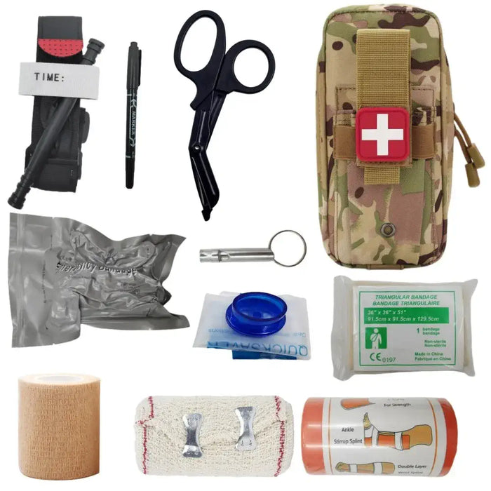 Mini-trousse de secours IFAK 10 en 1 Multicam