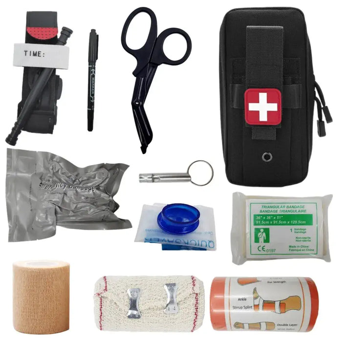 Mini-trousse de secours IFAK 10 en 1 Noir