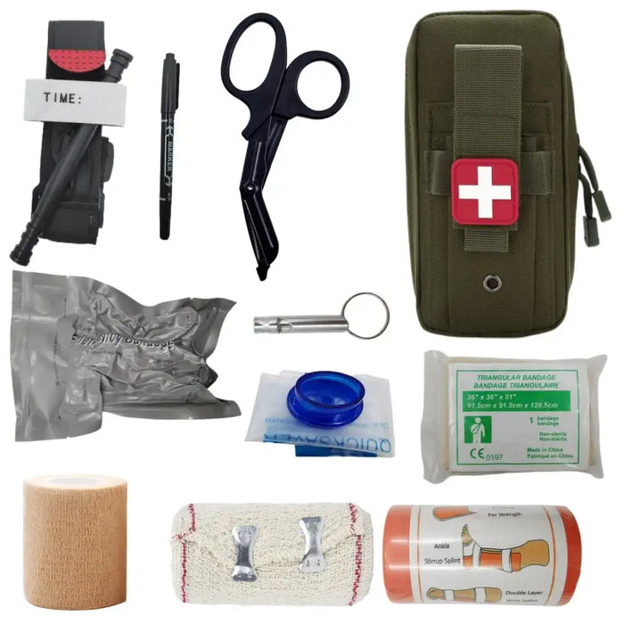 Mini-trousse de secours IFAK 10 en 1 Vert Olive