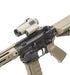 Viseur point rouge Wolverine 1x28 Full Size tan sur une réplique airsoft