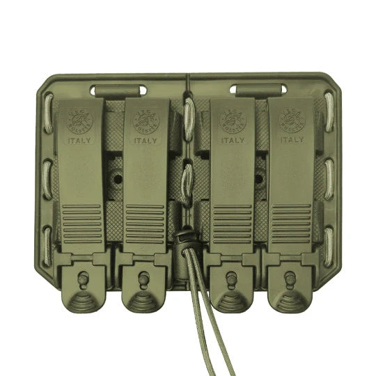 Porte-chargeur double côte à côte Bungy 8BL17 vert olive pour M4/AR15 pour l'armée