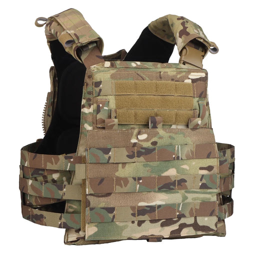 Gilet tactique AVS porte-plaques Multicam