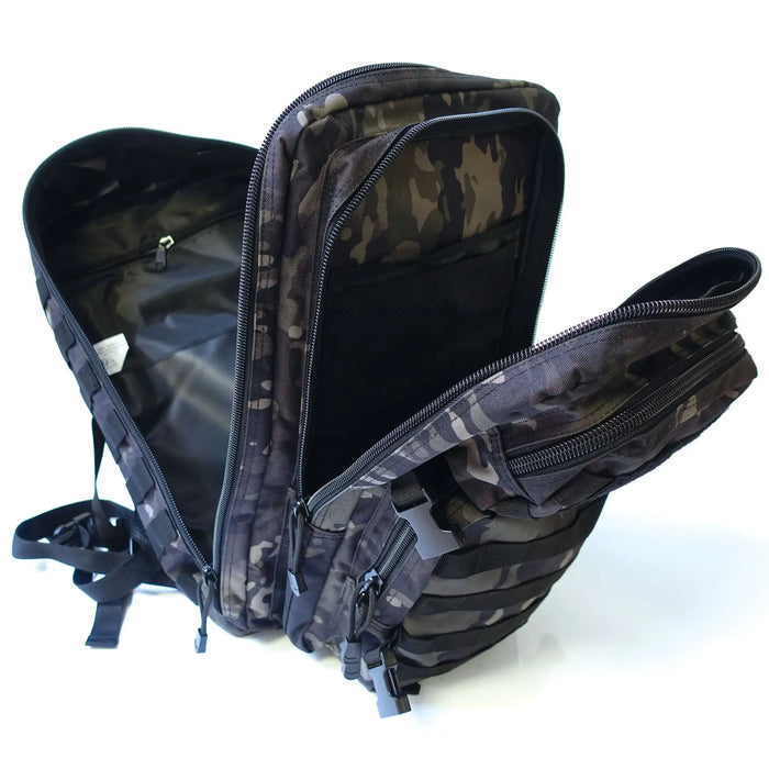 Sac à dos sd SWAT PREMIUM 42L Camo Noir - Patrol Equipement poches intérieures