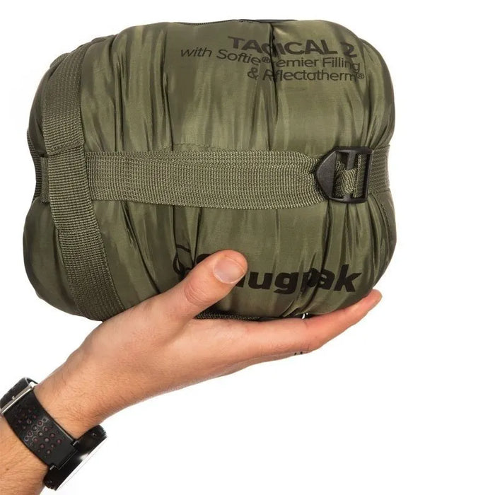 schlafsack auf rucksack befestigen Schlafsack TACTICAL 2 Olivgrün Snugpak Militär
