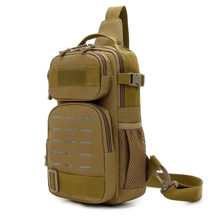 Sac de poitrine militaire M.O.L.L.E découpe laser tan