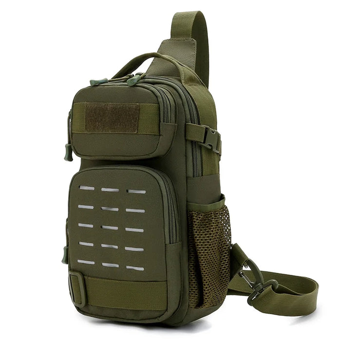 Sac de poitrine militaire M.O.L.L.E découpe laser Vert Olive