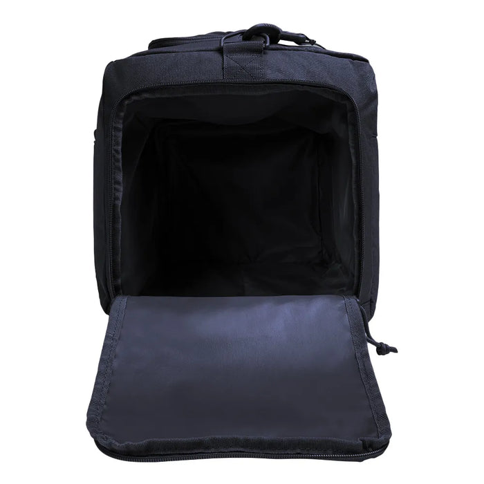 Sac de transport militaire TRANSALL 45 L bleu marine ouvert