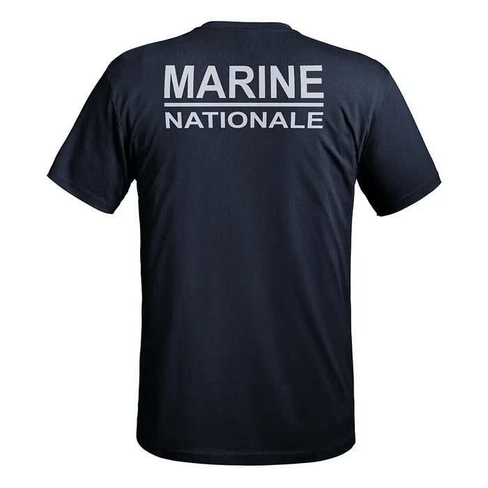 T-shirt Marine Nationale STRONG Bleu Texte dans le dos