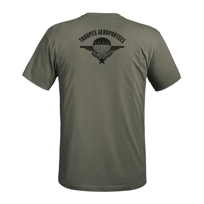T-shirt Troupes Aéroportées STRONG Vert Olive Militaire