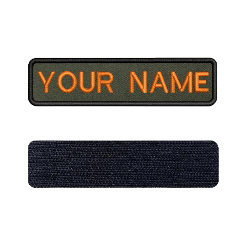 Bande Patronymique Militaire Orange Velcro