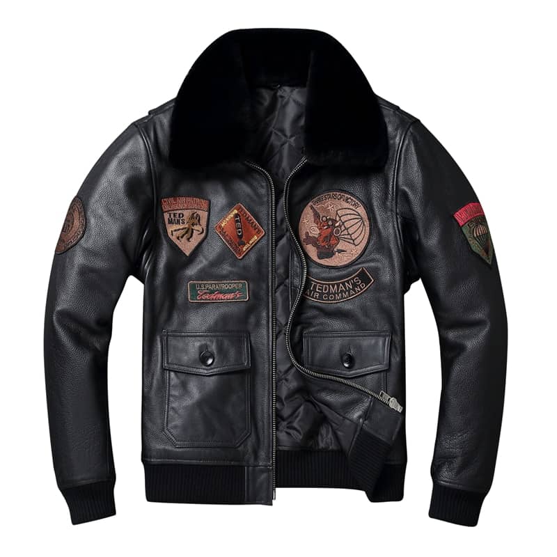 Veste Bomber Lanvin En Cuir D'agneau - Noir Et Bleu - Taille S/M - Neuf Avec étiquettes