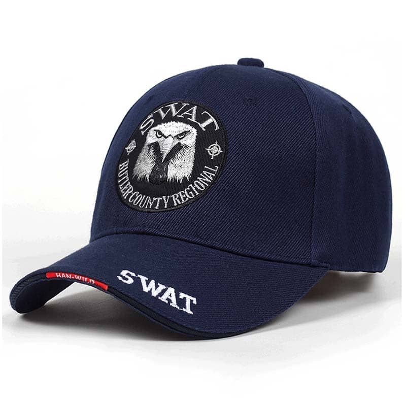 casquette du swat navy bleu vue de face