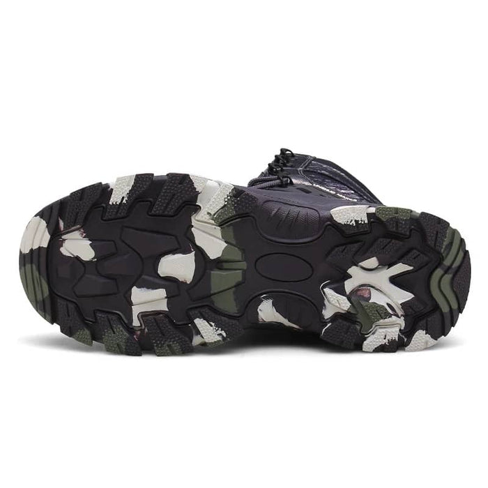 Chaussure militaire camouflage vue de dessous semelle