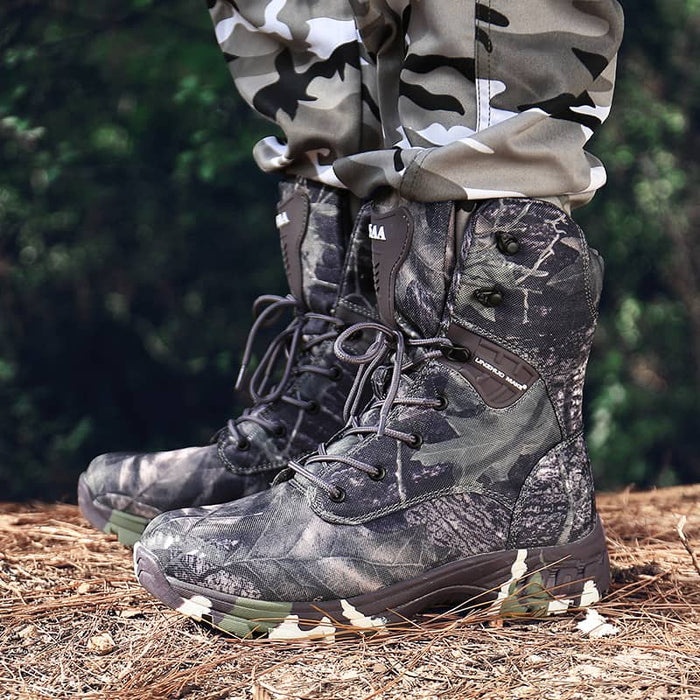 Chaussures militaires camouflage de l'armée grise