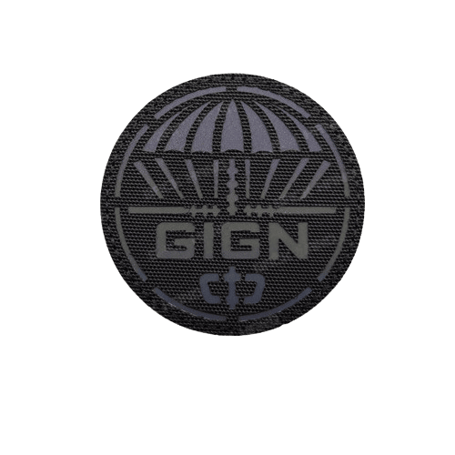 GIGN badge Black PVC