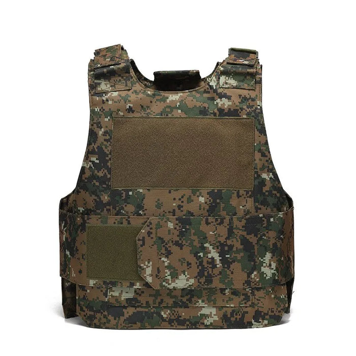 Gilet Tactique Militaire Amphibie - Porte-plaque, Camouflage, Nylon 600D - Pour Airsoft, Chasse, Outdoor - 2