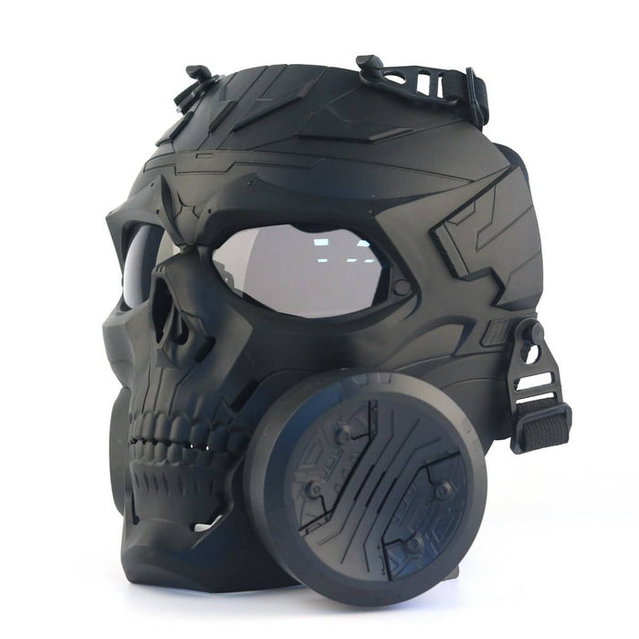 Airsoft-Maske Totenkopf grau