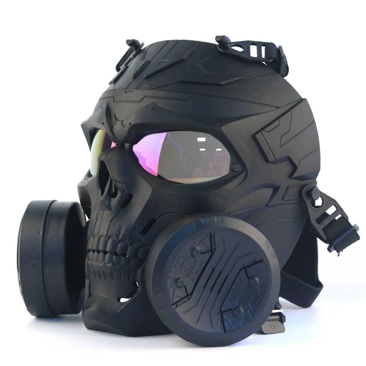 Demi-Masque Tactique Respirant Tête De Mort Airsoft - Paintball Et Halloween