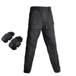 Pantalon treillis tactique noir (genouillères) - Vignette | SOLDAT.FR