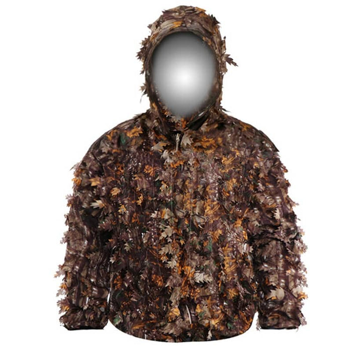Brown 3D camouflage ghillie suit jacket