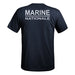 Marine T-Shirt STRONG Blau Text auf dem Rücken