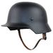 Schwarzer deutscher M35-Helm aus dem Zweiten Weltkrieg