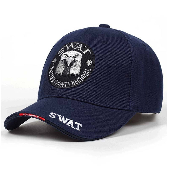 blaue Navy-Swat-Mütze von vorne gesehen