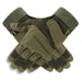 Ein Paar taktische Handschuhe in Armeegrün