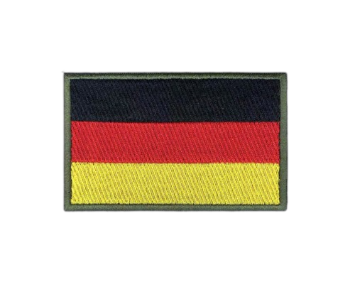Patch deutsche Flagge grüner Rand
