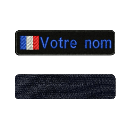 Personalisierter Militärpatch blau Klettverschluss