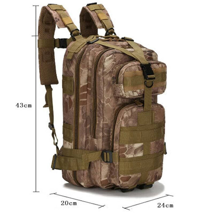 30L Tactical Military Backpack mit seinen Maßen