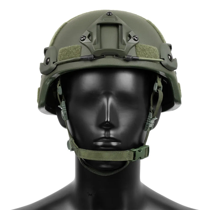 Mich Balistique helmet on a soldier dummy